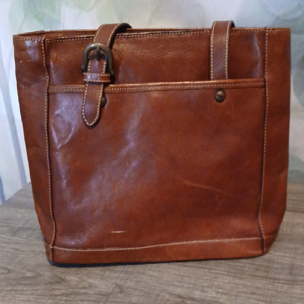 Classic Brown Leather Tote Bag